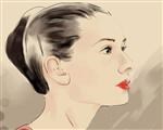 Audrey Hepburn Watercolor Pop Art Print