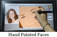 caricature hand painted faces